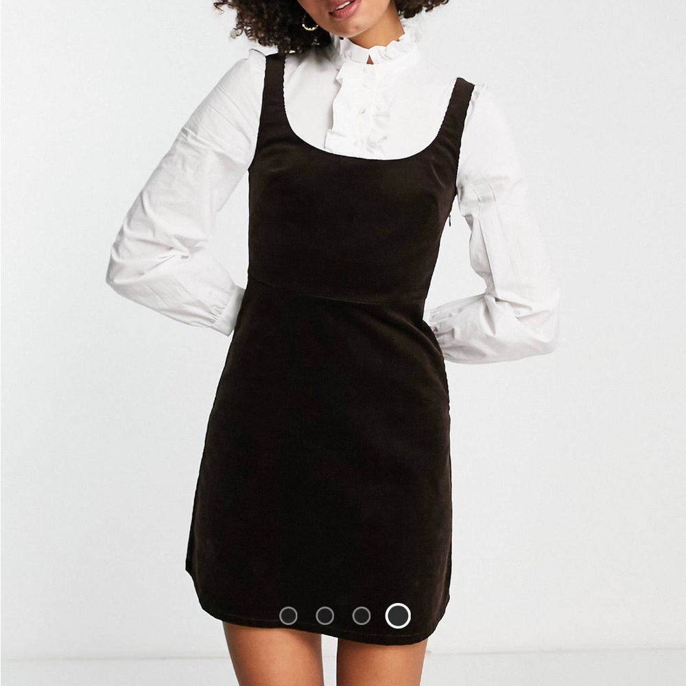 & other stories corduroy mini shirt dress